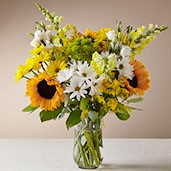 Orange and white summer bouquet