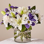 Purple and white bouquet